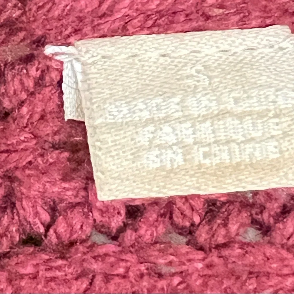 KNITTED & KNOTTED Cranberry Ribbed Open Cardigan, S - Picture 10 of 11